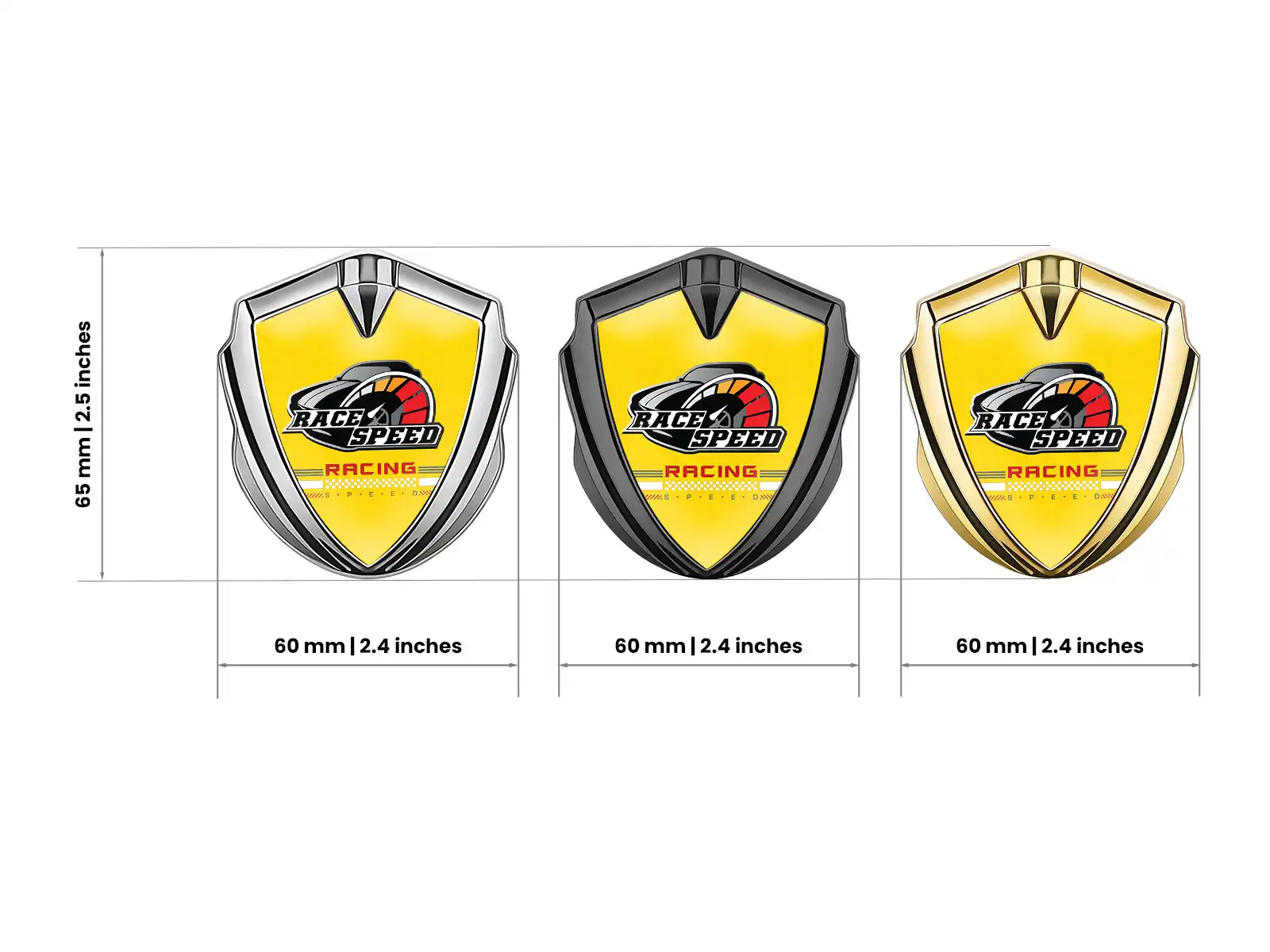 Badge Self Adhesive Universal Shiny Top